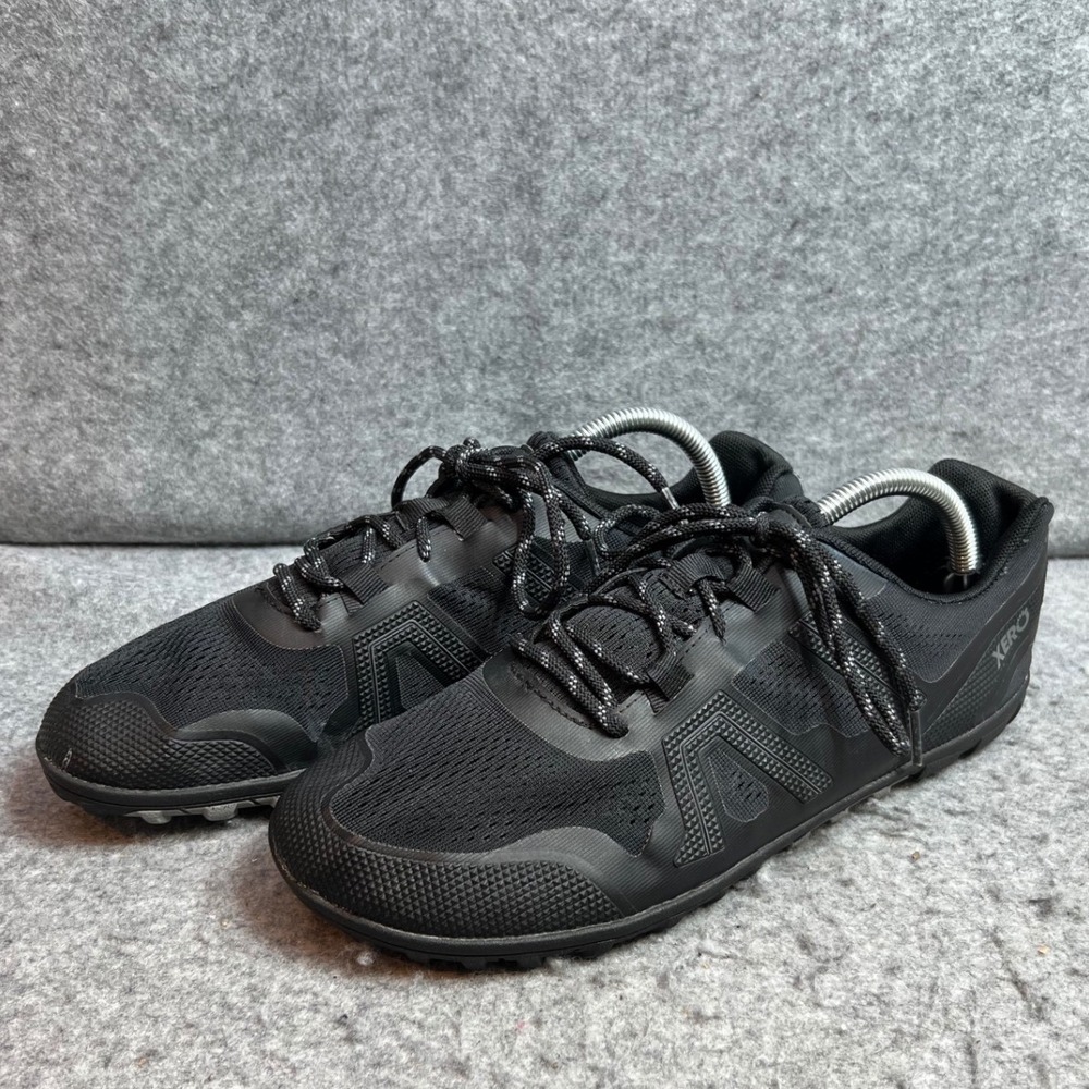 Xero Shoes Mesa Trail II Mens Black Minimalist Barefoot Running Shoes Size 9.5